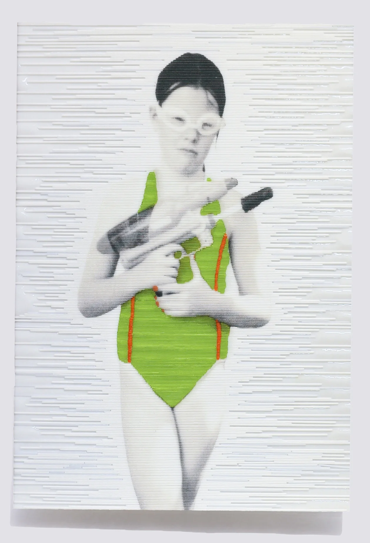 Gail aka The Greenskeeper, 2017, 17” x 12” x 1”