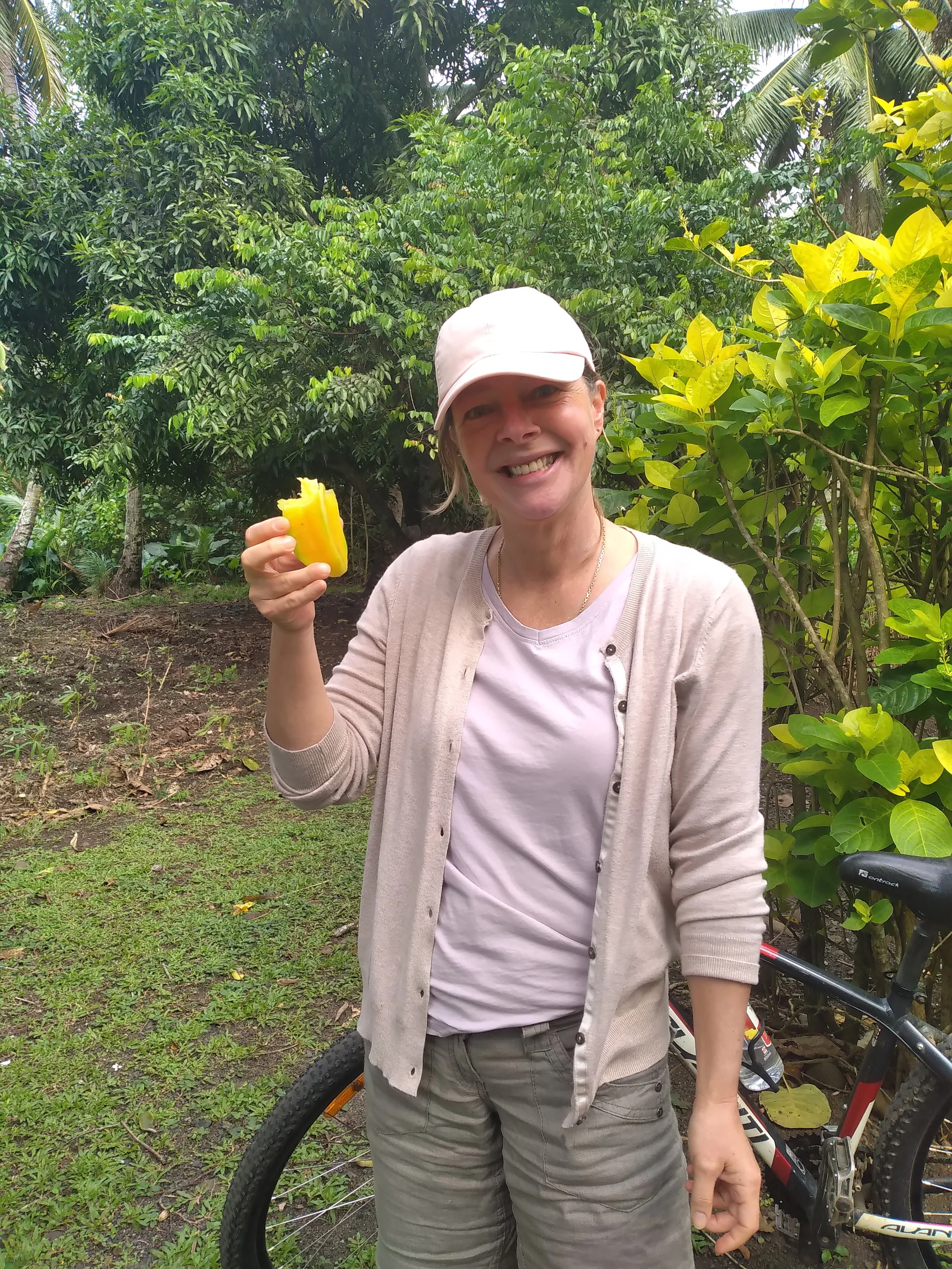 Tasting raparapa - starfruit.