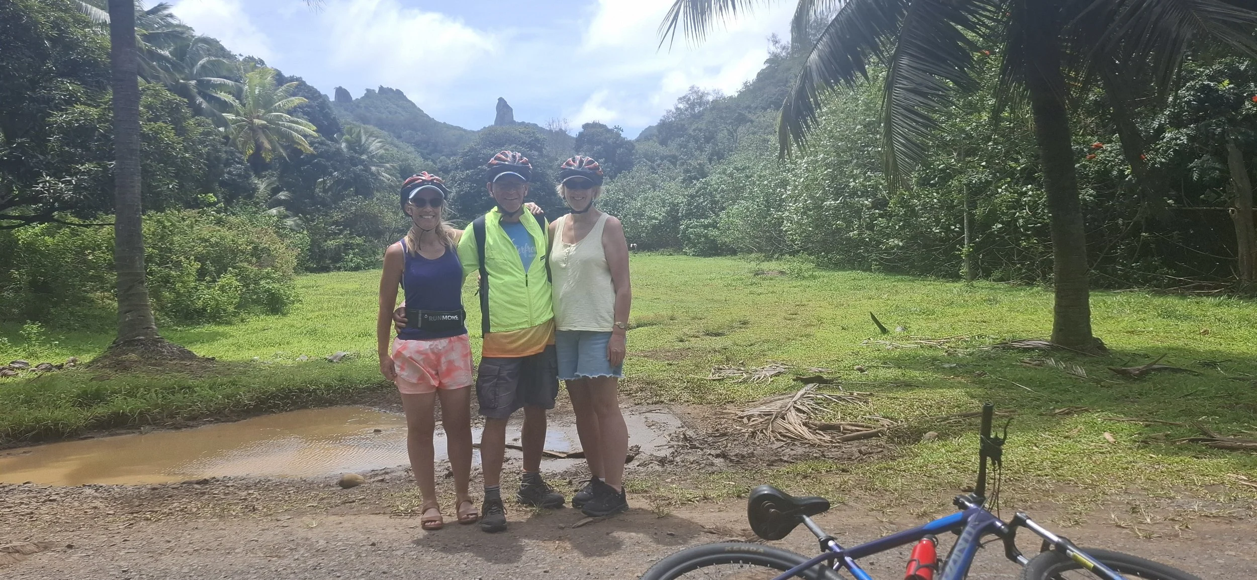 Shona, Ron, Rachel with the Needle in the distance