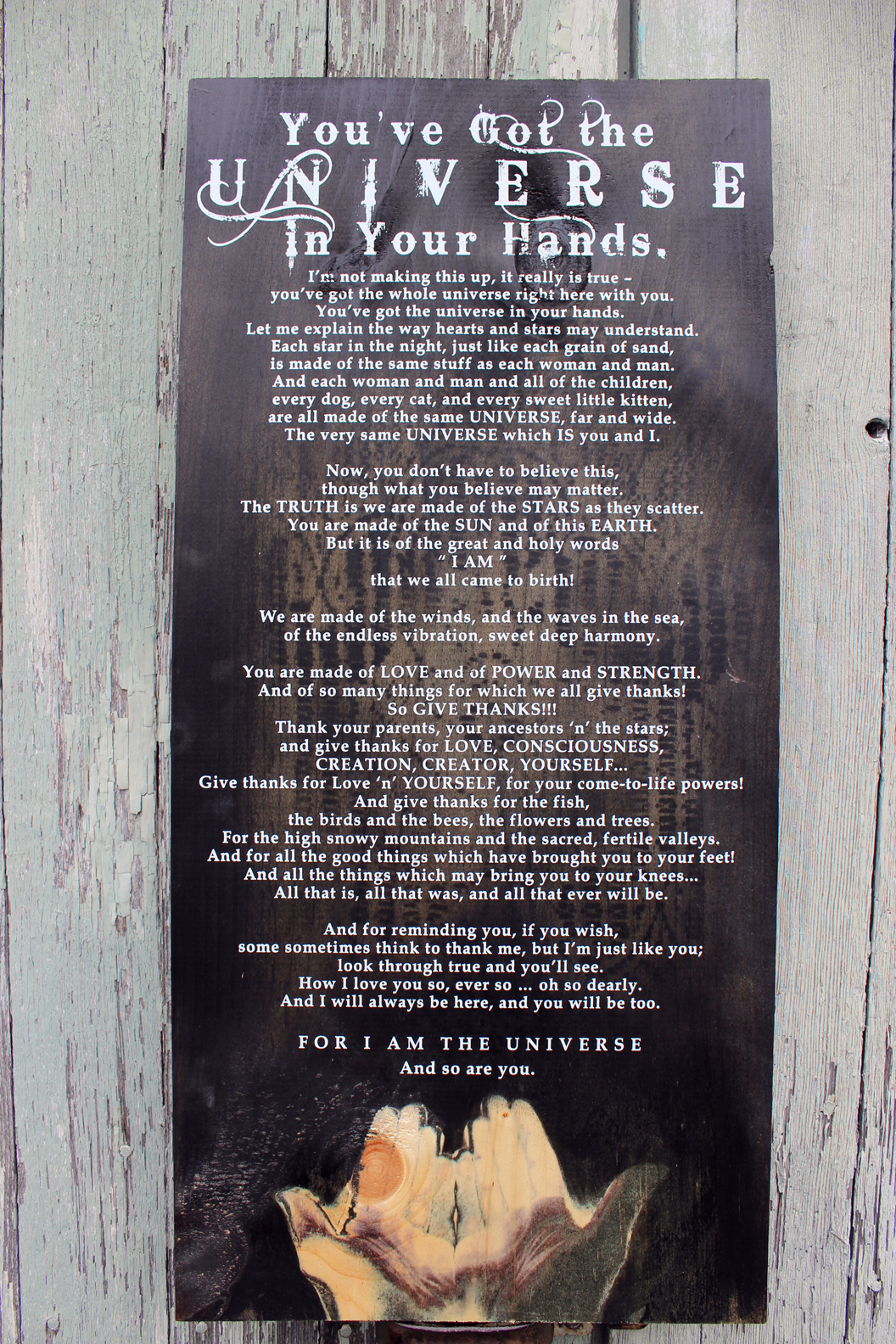 Universe in your hands print ...
