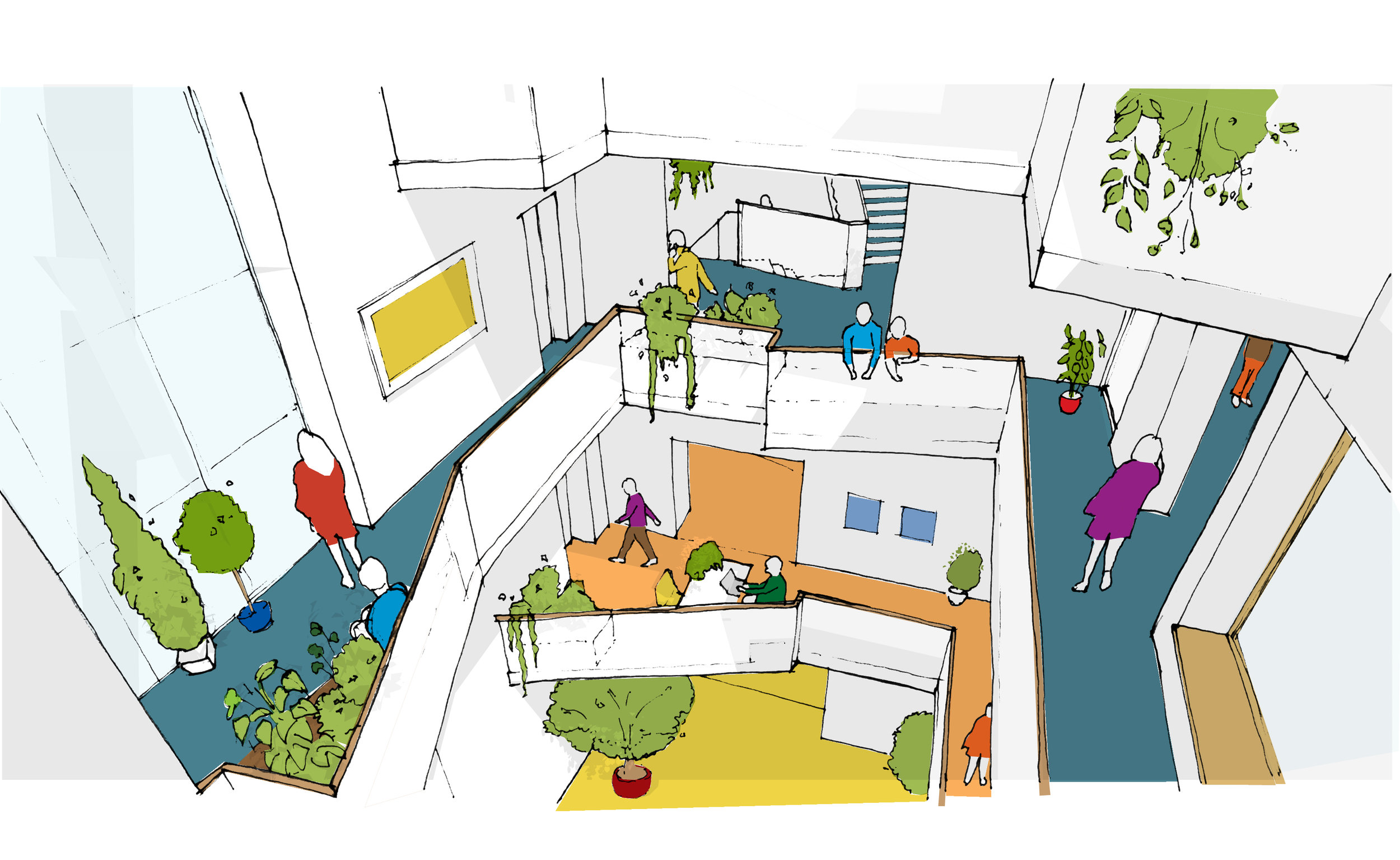 Aerial View of Internal Courtyard