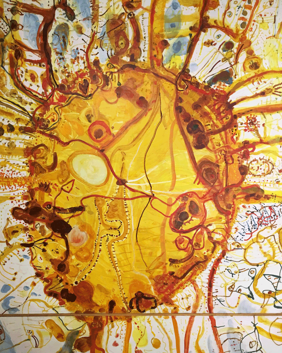 'Olsen's Yellow' © Naida Ginnane 2016 iPhone 6s with Camera+ App. f/2.2, 1/35, ISO 200. One of my favourite painters, Australian, John Olsen, frequently uses yellows in his gorgeous paintings.