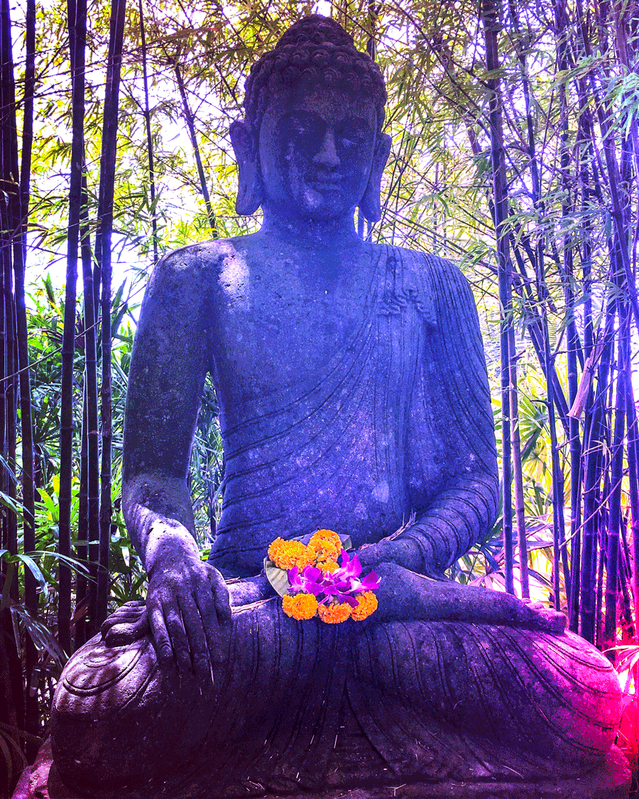 'Buddah - Mextures' © Naida Ginnane 2017, Mextures Edits; Original > Grunge Filter > Light Leak > brightness/Contrast