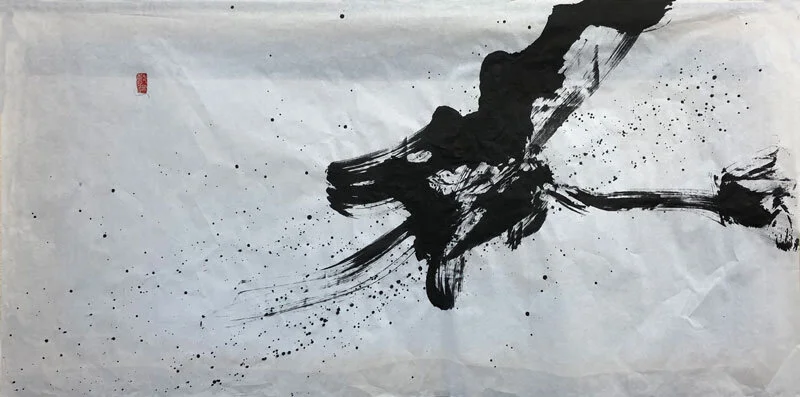 Dragon / 27” x 50” / Ink on paper