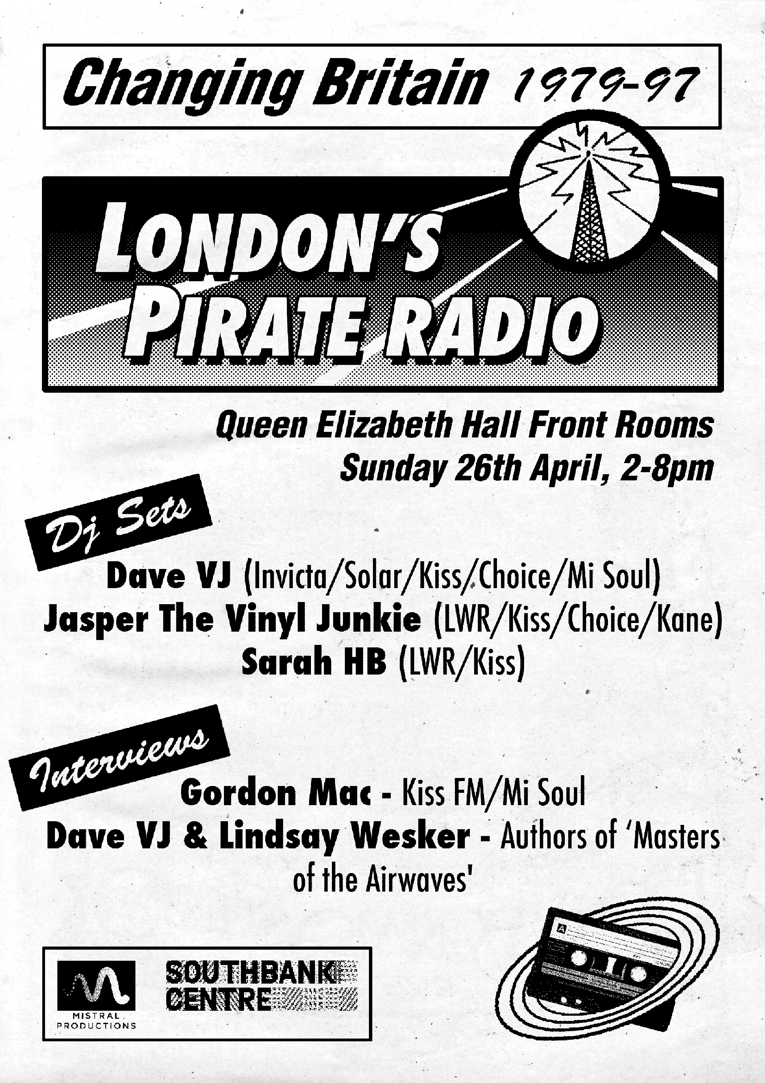 The flyer for the event, designed by adam bletchly.