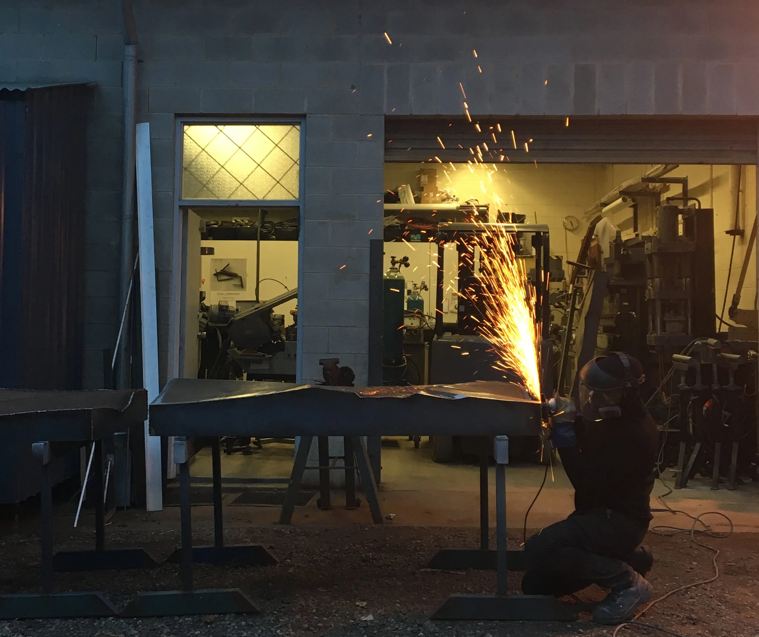 MACHINING & FABRICATION SERVICES Complimentary to his art practice, Dan offers a range of highly customised fabrication and prototyping services utilising his extensive metalworking skills. Devloping a highly productive studio specialising in metal forming, Dan works with artists, designers, architects and others to bring their custom projects to life. 