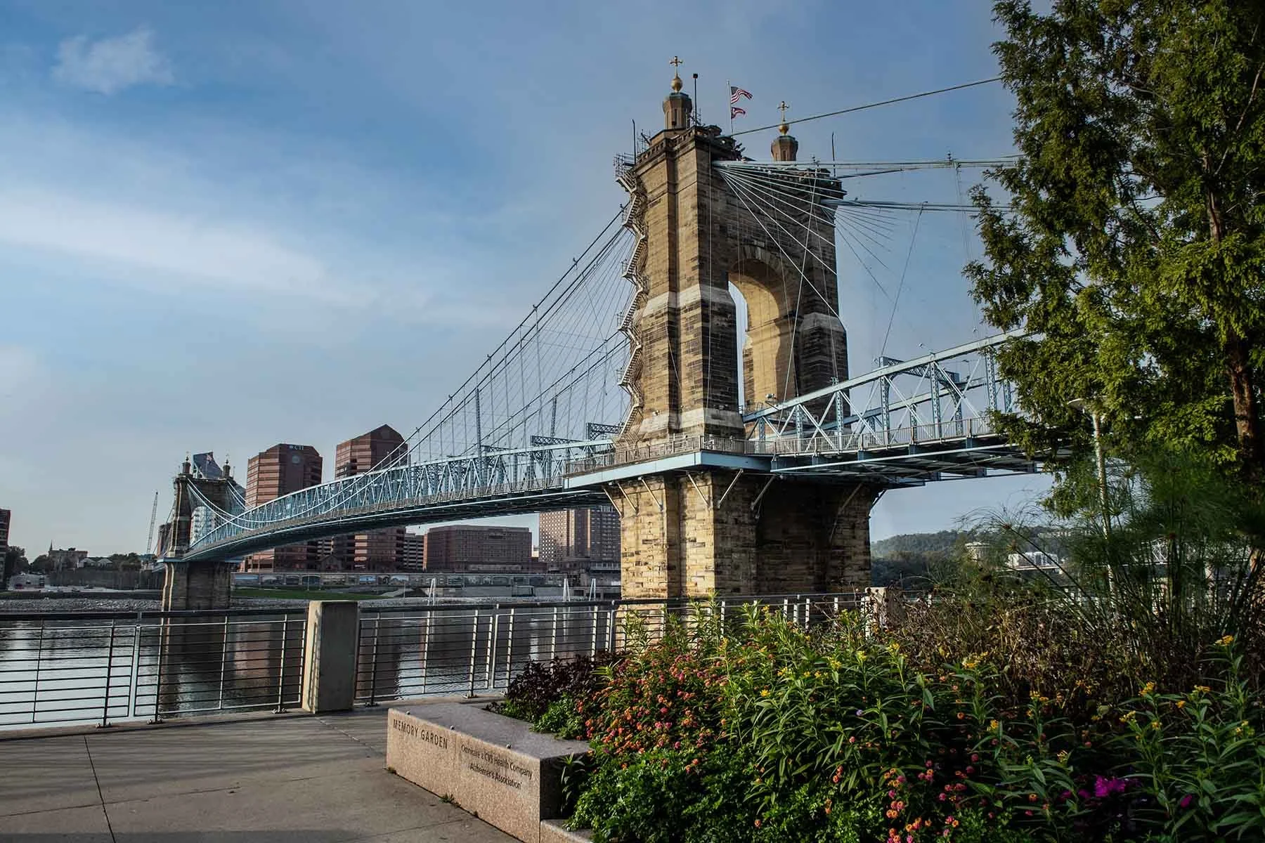 Roebling Bridge, John A Roebling Bridge, Cincinnati Skyline
