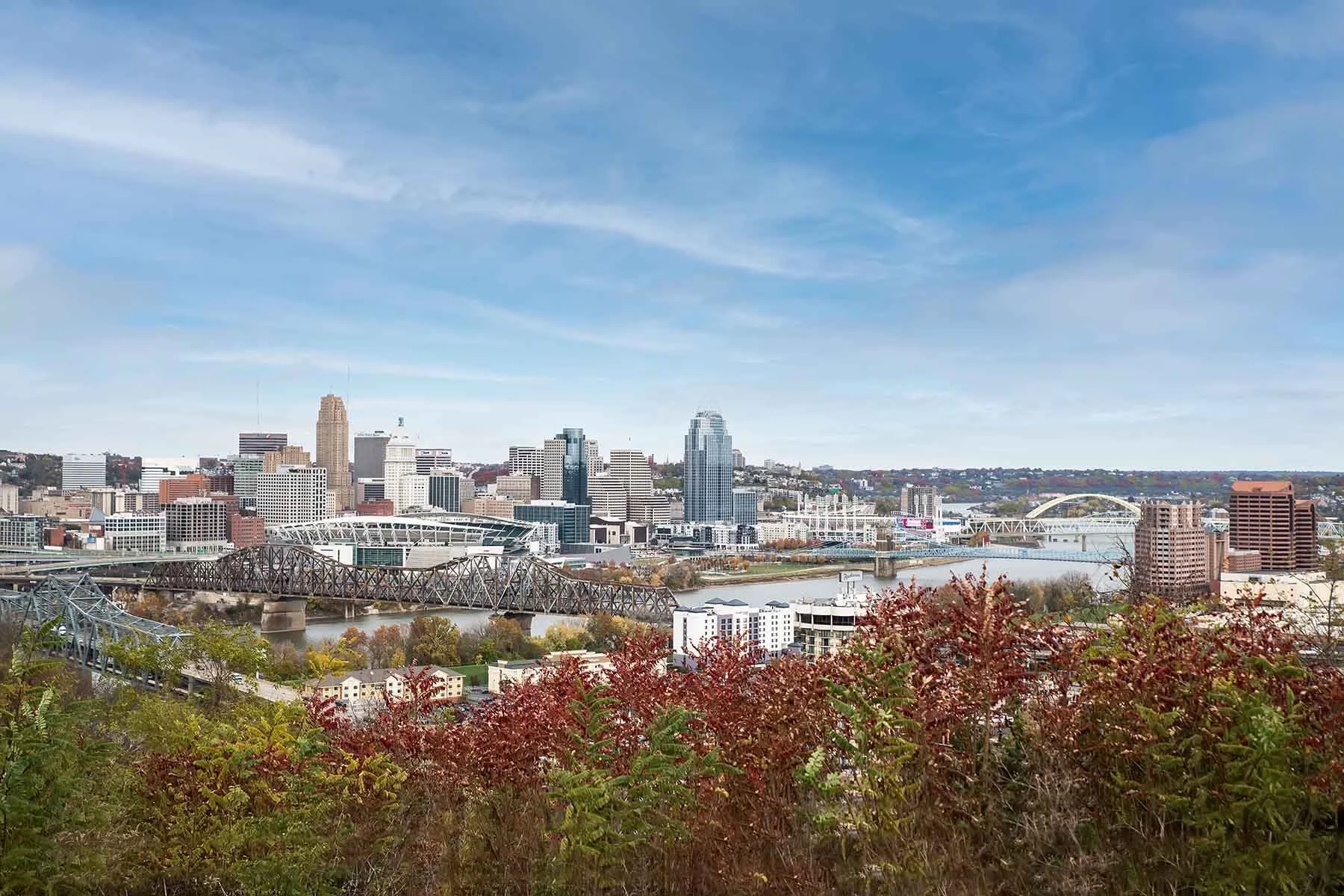 Cincinnati Skyline, Devou Park, Cincinnati ohio, cincinnati in the fall