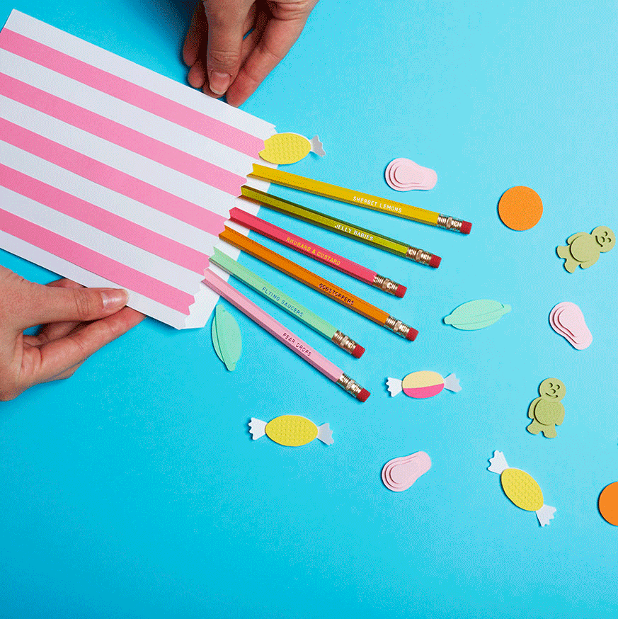 british penny sweet pencil set