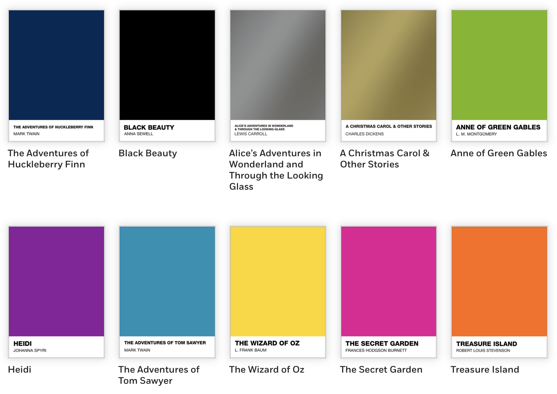Penguin Book Covers and Pantone - I AM A