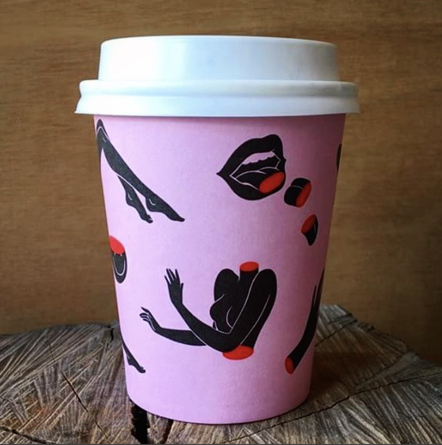 illustrated coffee cups