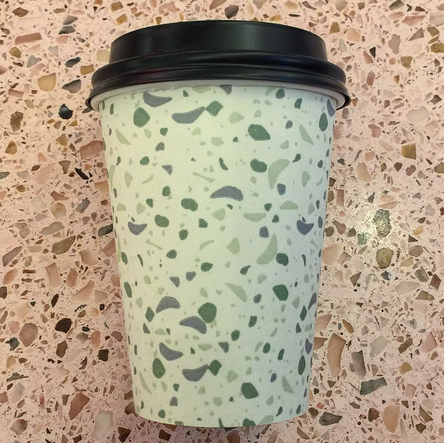 terrazzo tiles coffee cup