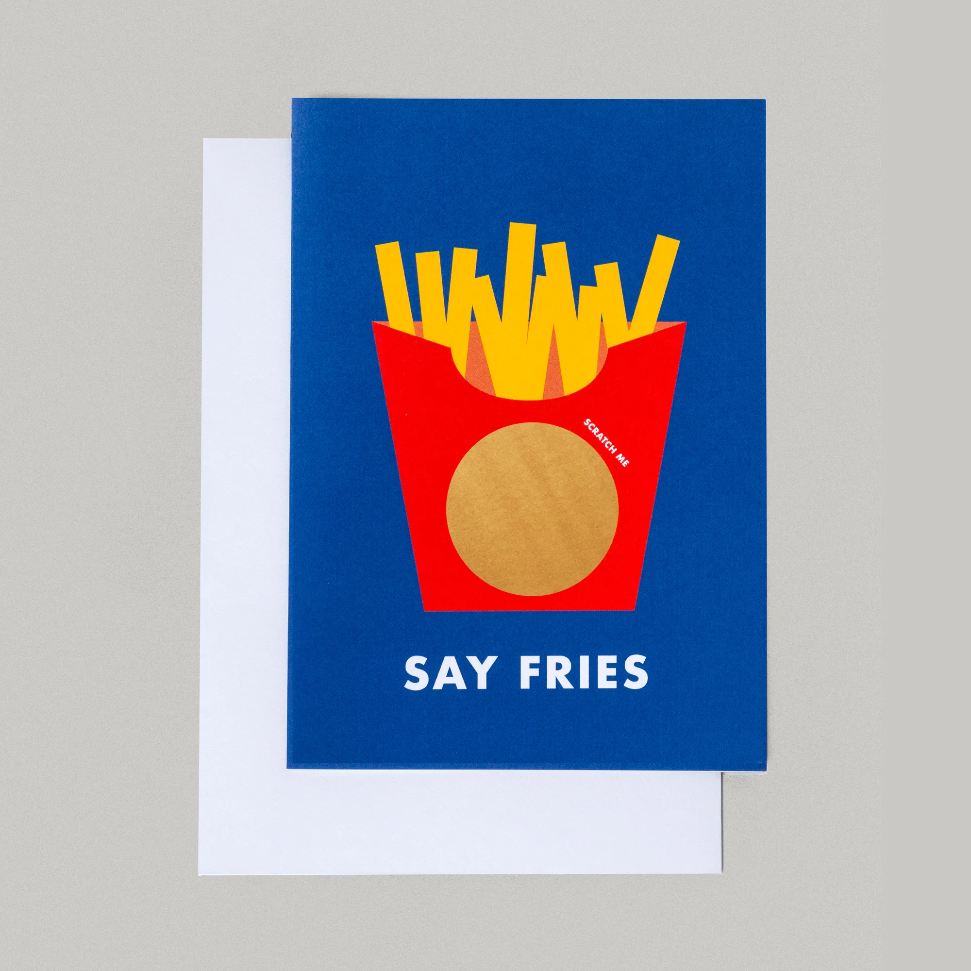 illustrated french fries card