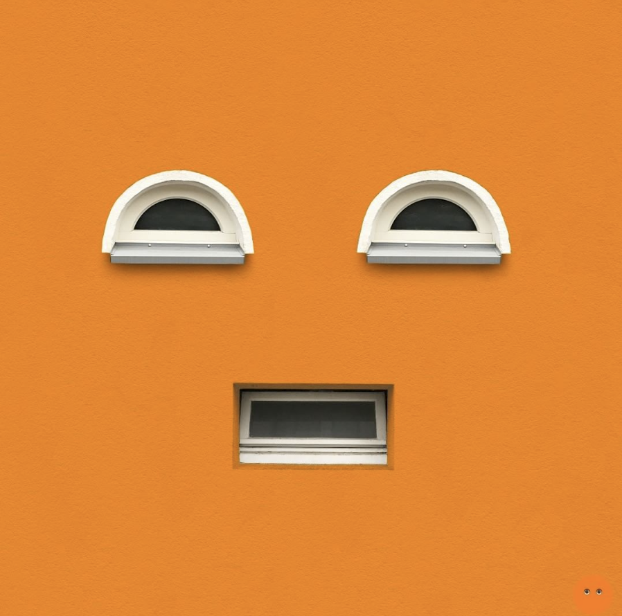 house with faces