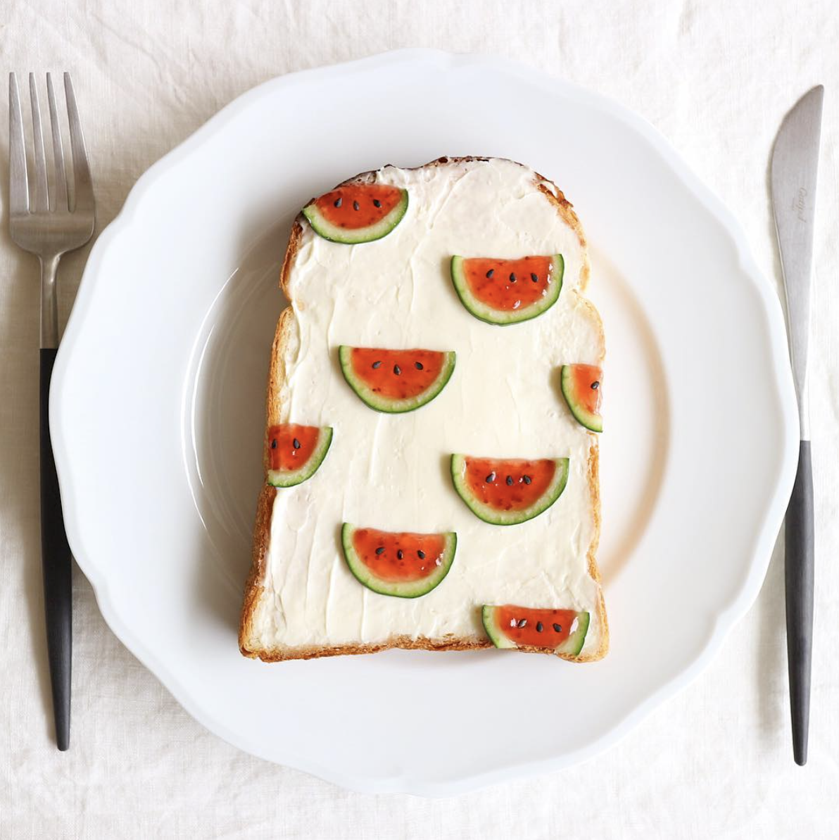 watermelon toast bread