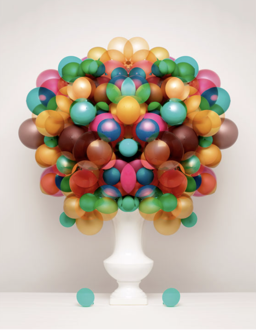 bubblegum balloon flower arrangement Sarah Illenberger