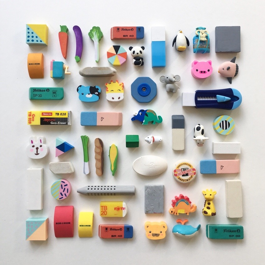 kawaii pencil eraser collection