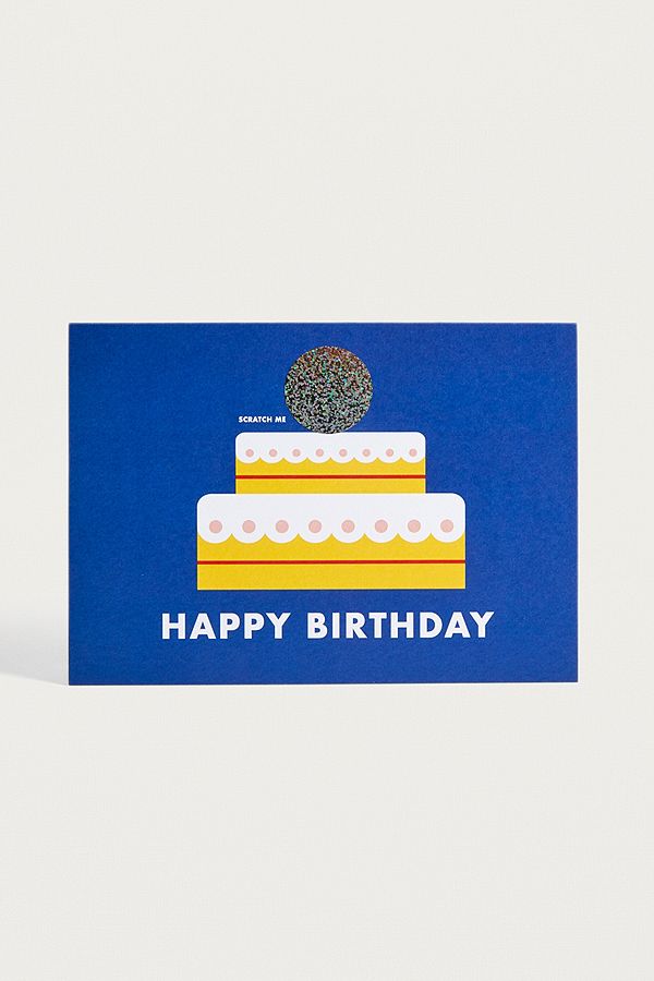 Birthday Cake Scratch off Greeting Card