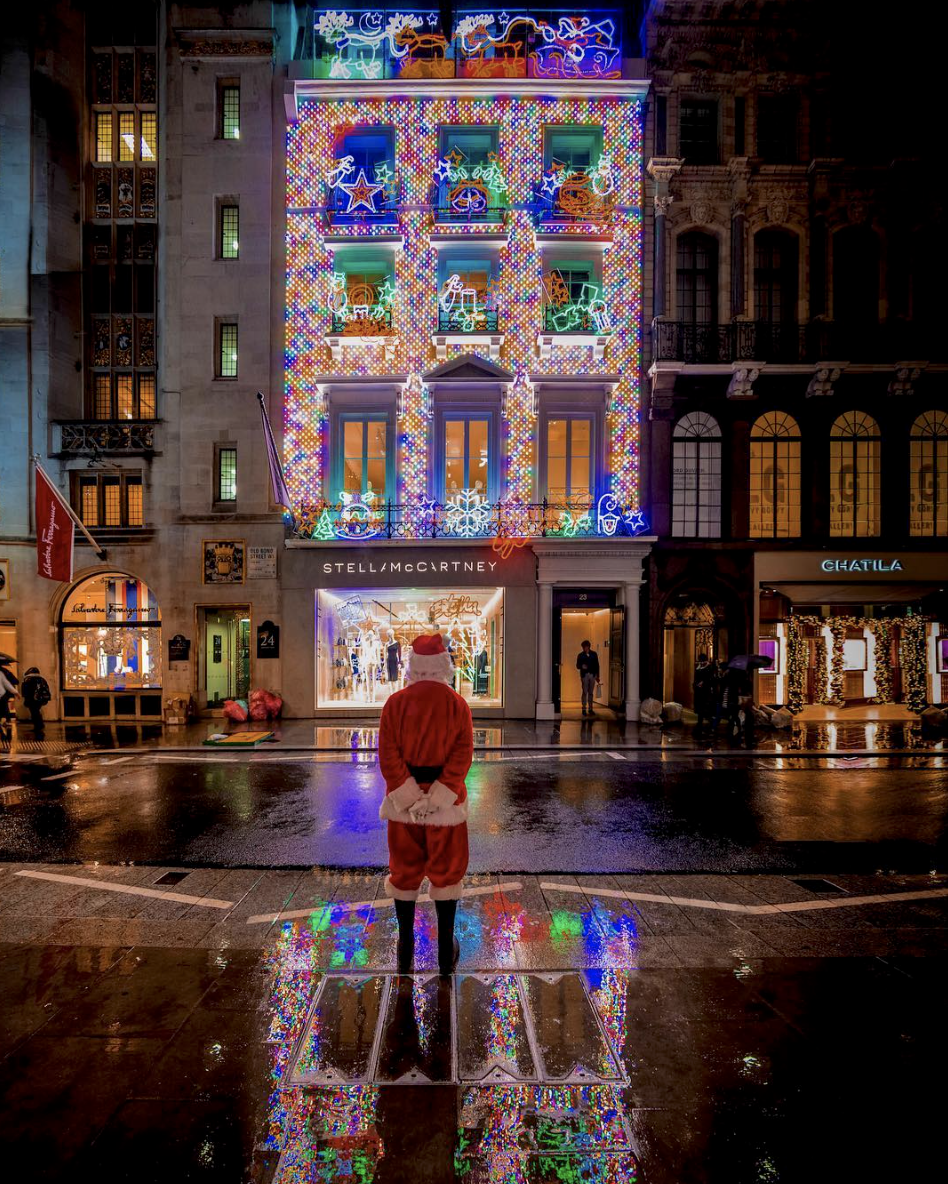 Stella McCartney Bond Street Christmas Windows with Santa