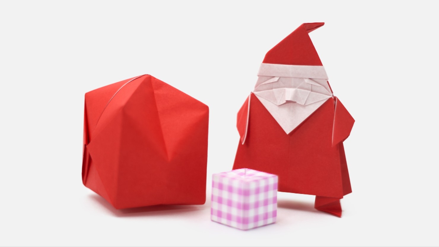 santa and presents paper origami