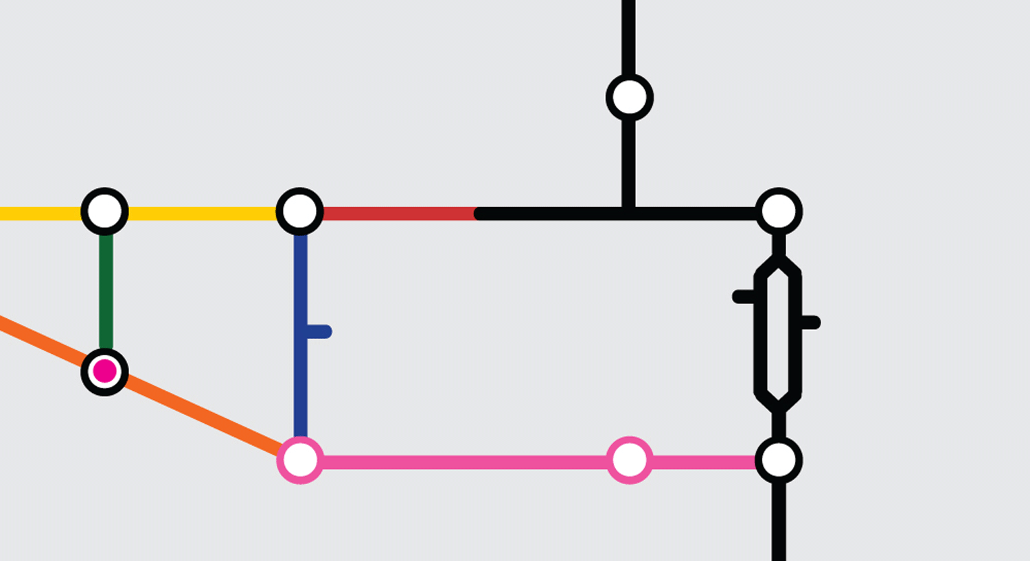 I AM A Old Street Underground Stationery Pop Up Shop invitation inspired by the London Underground tube map