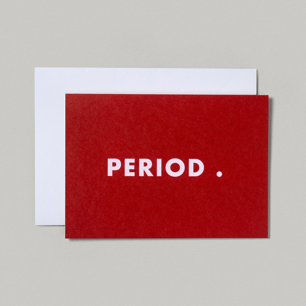 Period End Of Greeting Card