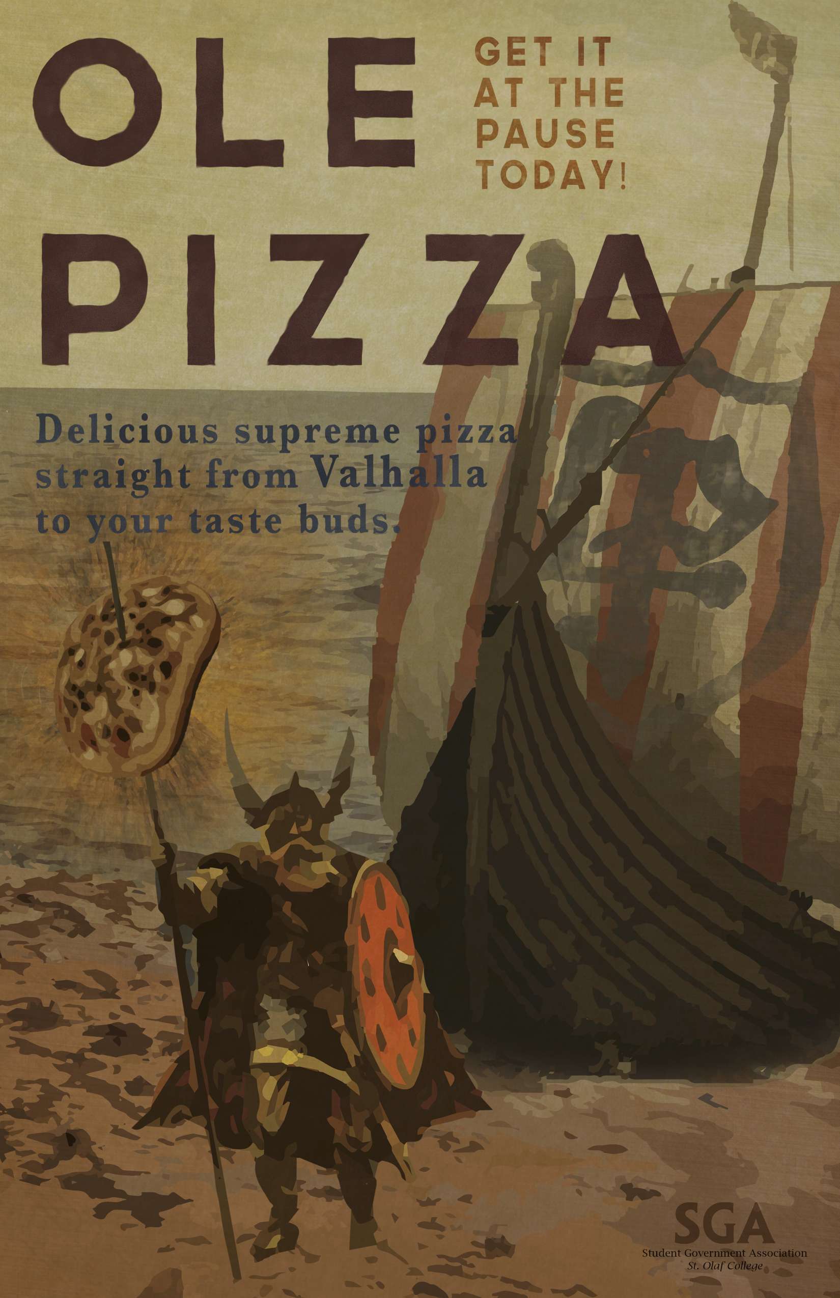 Ole Pizza Pause Poster