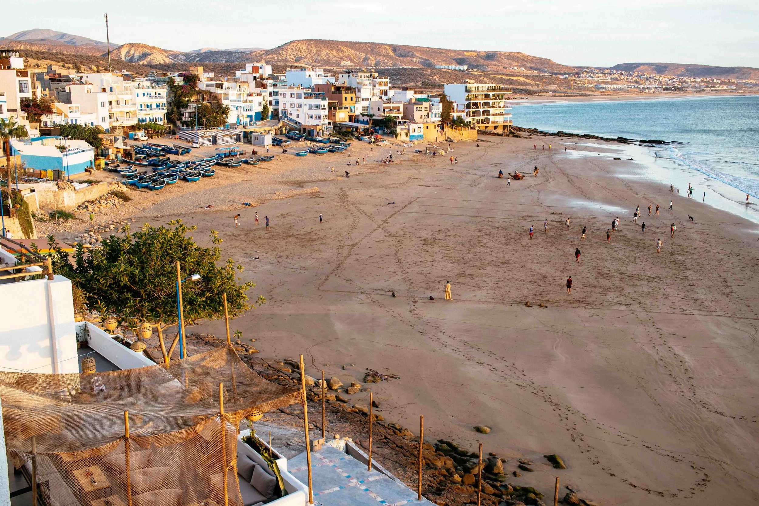An absolutely stunning view from the main surf camp roof terrace.