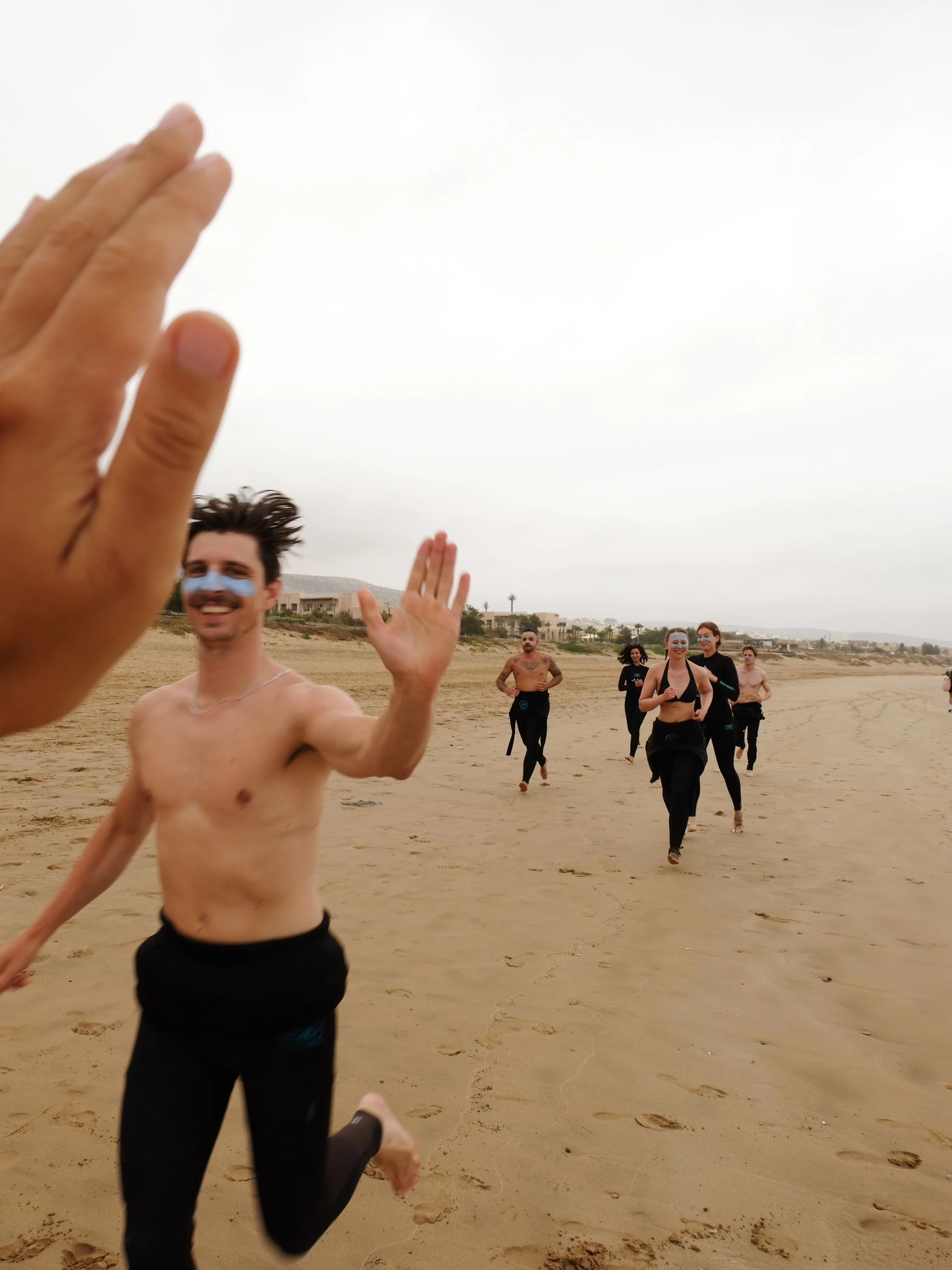 from warm-up high fives to mental dog support while stretching to pop-up practice smiles to ending the wave with a tornado jump. our surf sessions never turn boring. cheeky summer waves equal a lot of fun. lucky you, we still have some availabilities
