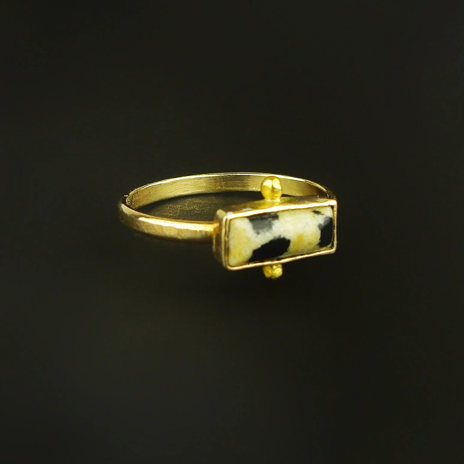 In Balance Ring with Dalmation Jasper