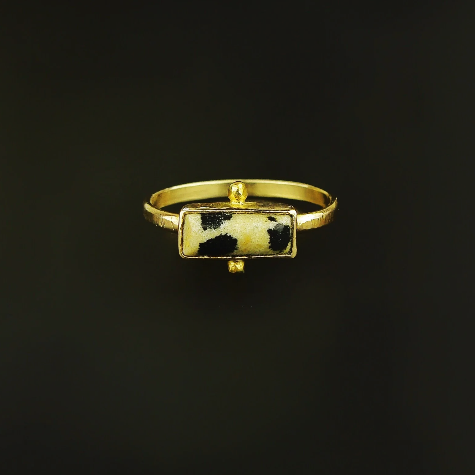 In Balance Ring with Dalmation Jasper