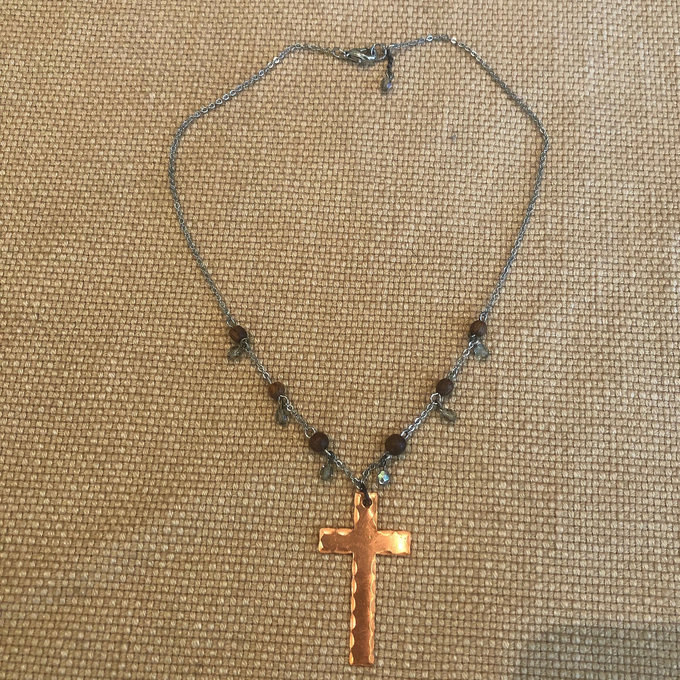 Copper Cross Necklace