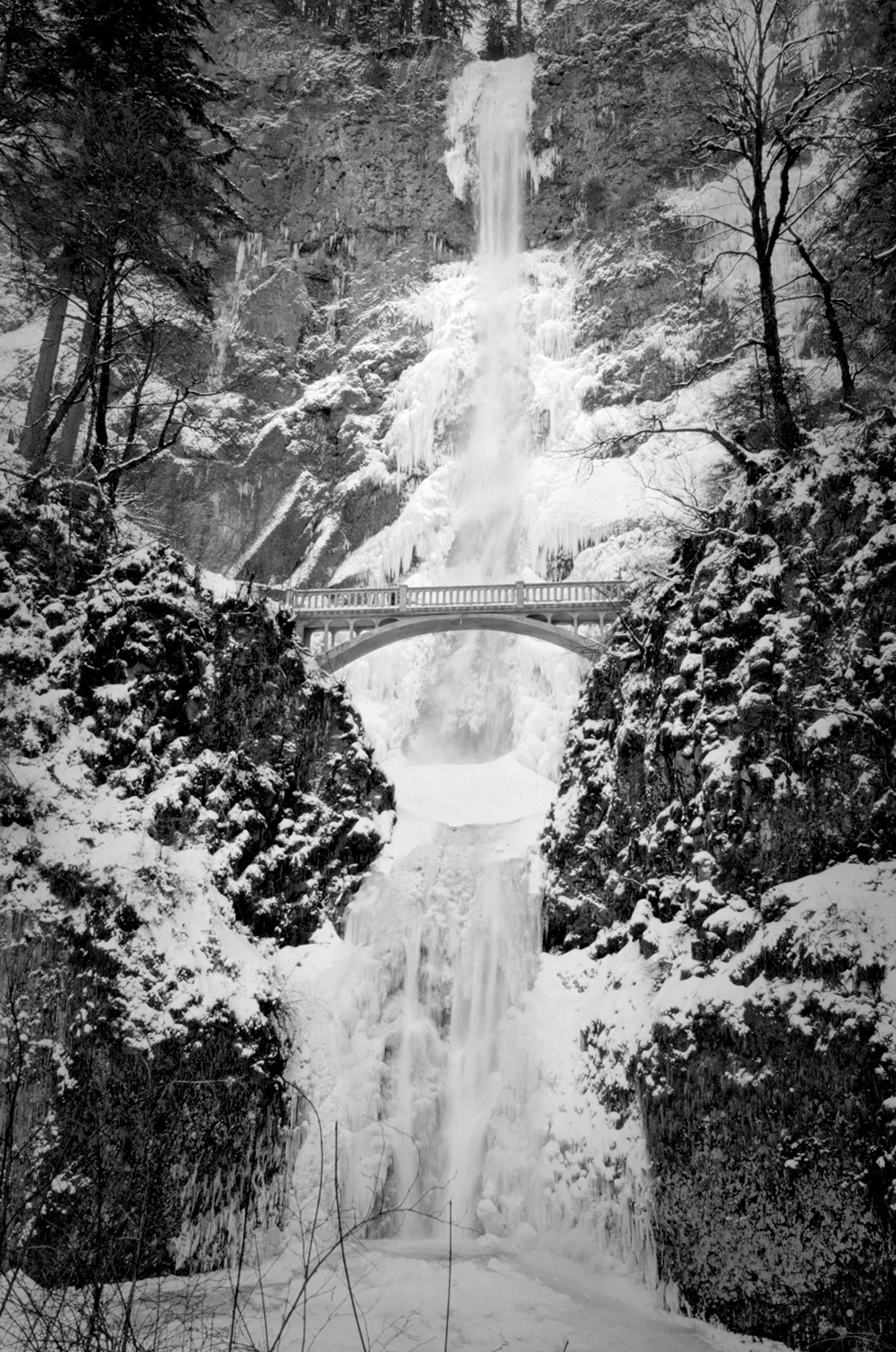 Multnomah Falls Frozen