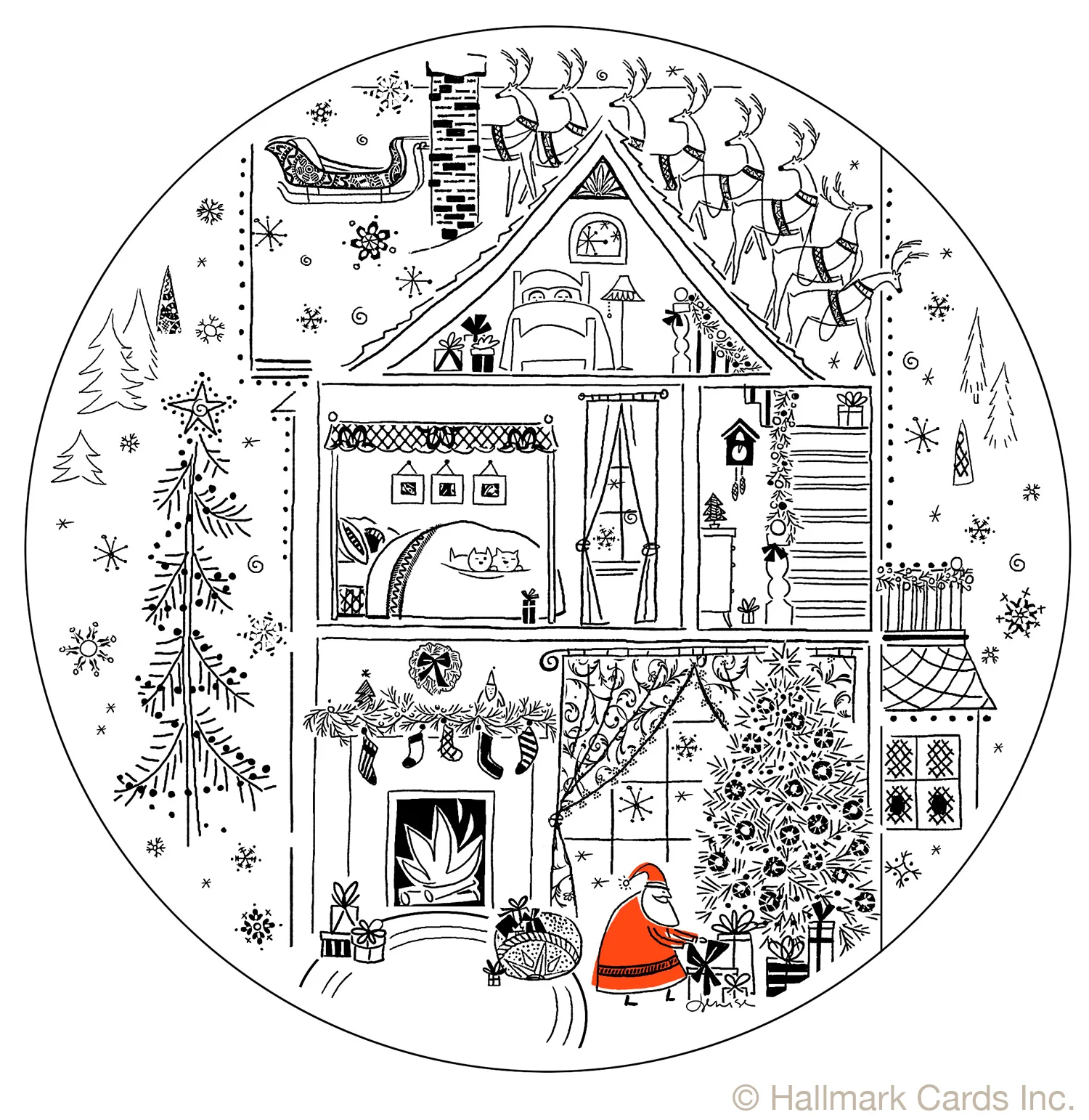 Retail Plate Santa Delivering Gifts.jpg