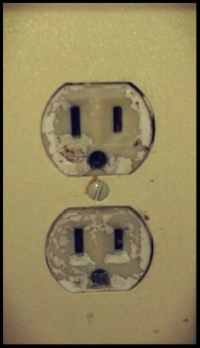 Electrical outlet without covers