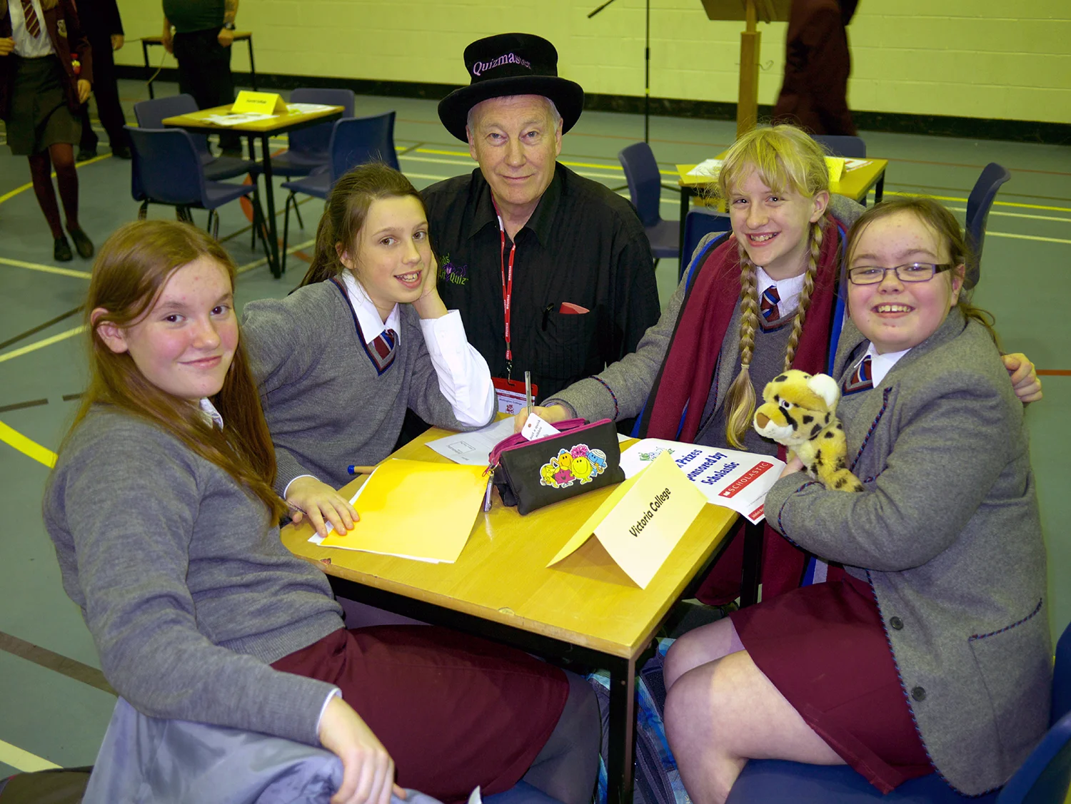 Normal
0
false
false
false
EN-GB
X-NONE
X-NONE
MicrosoftInternetExplorer4
The VCB team at the 2013 Kids Lit Quiz finals in Belfast http://www.kidslitquiz.com/ . They are pictured with quizmaster Wayne Mills. Over 30 local schools took part; VCB finished in the top 10 but the event was won by Killicomaine Junior High, Portadown.
st1\:*{behavior:url(#ieooui) }