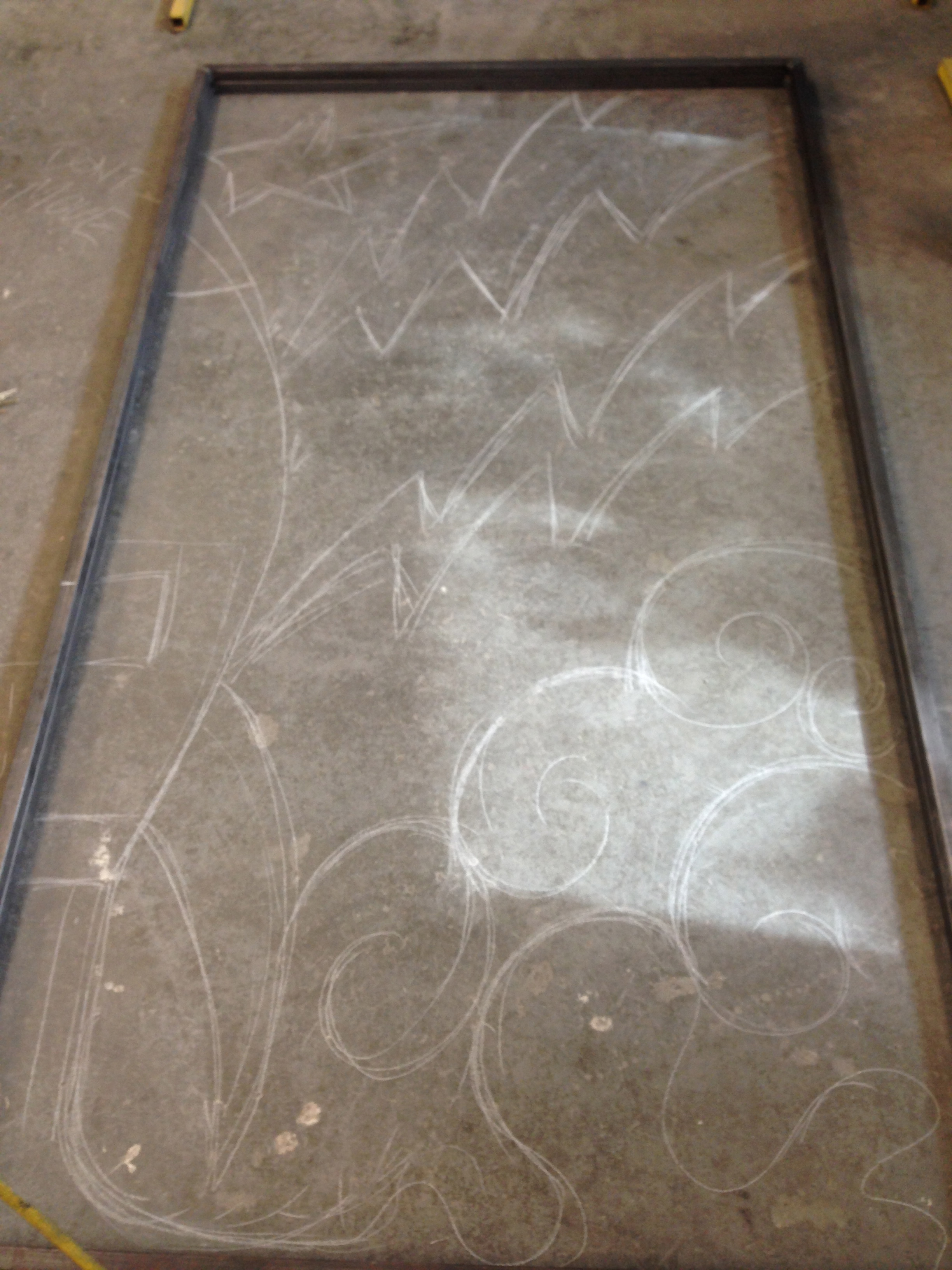 Loose sketch for the doors.