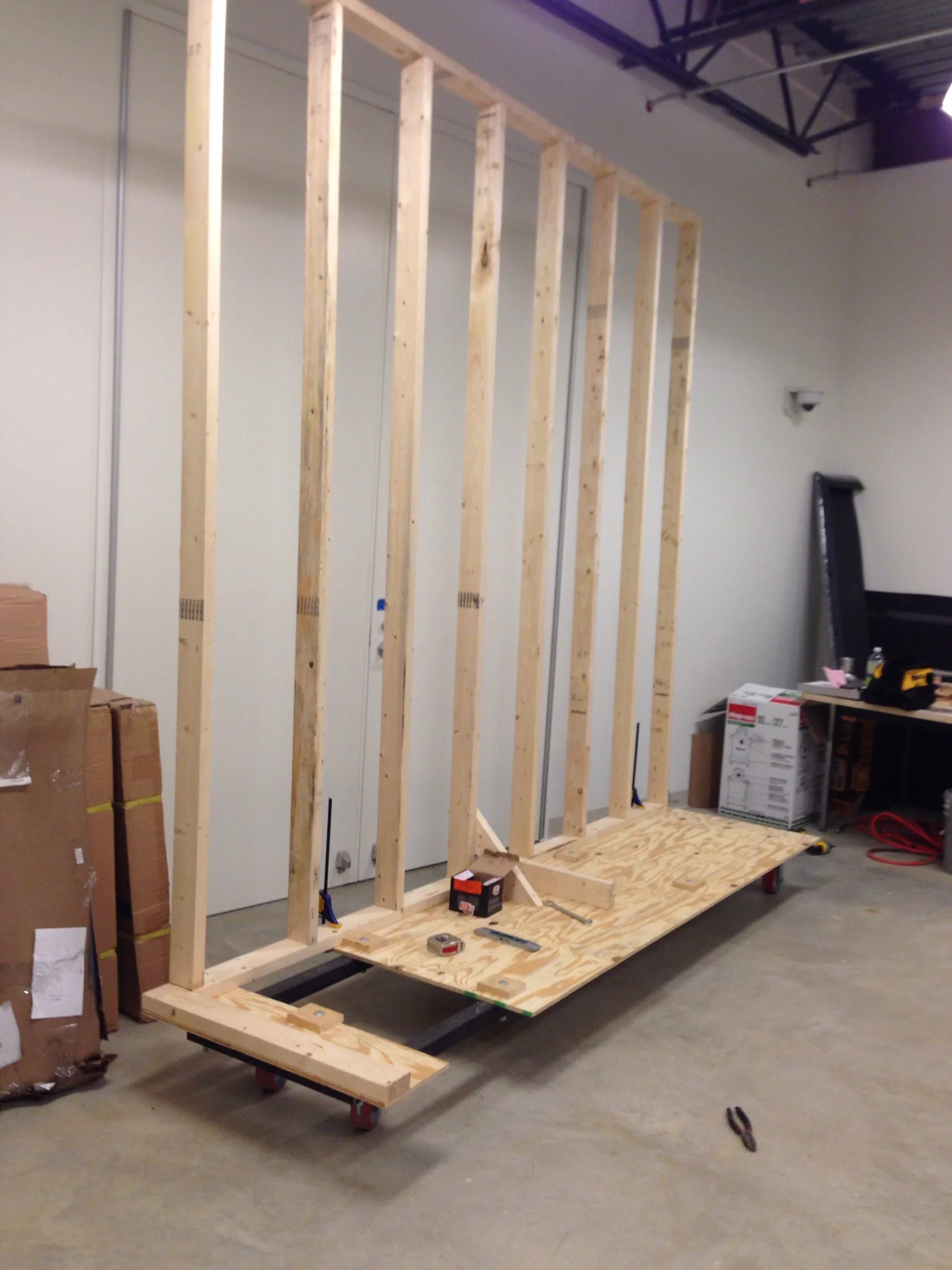 Build up started. I used 5/8 plywood for the base and then studded it in like you would a house.