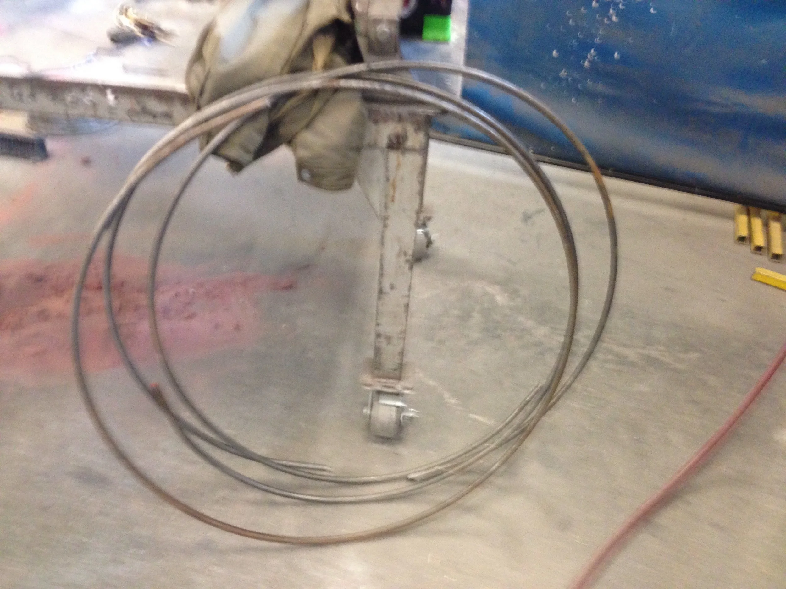 Got to do a little rolling today to make the framework for the wings. 