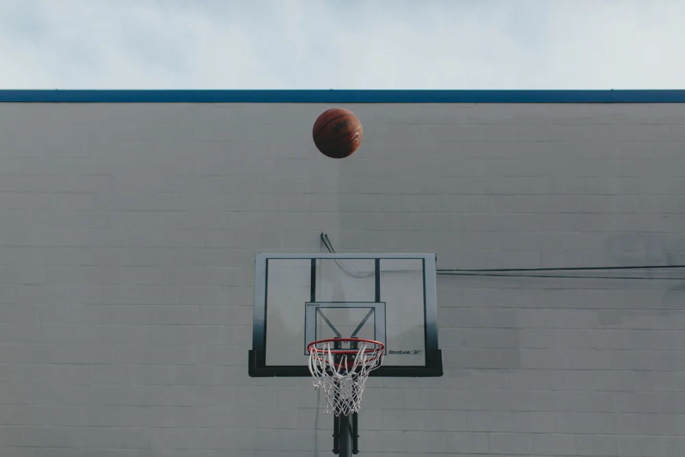 Behind the Story & Heart studio, basketball is literally in the air.