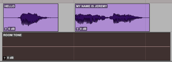 Jeremy's V.O. with room tone.