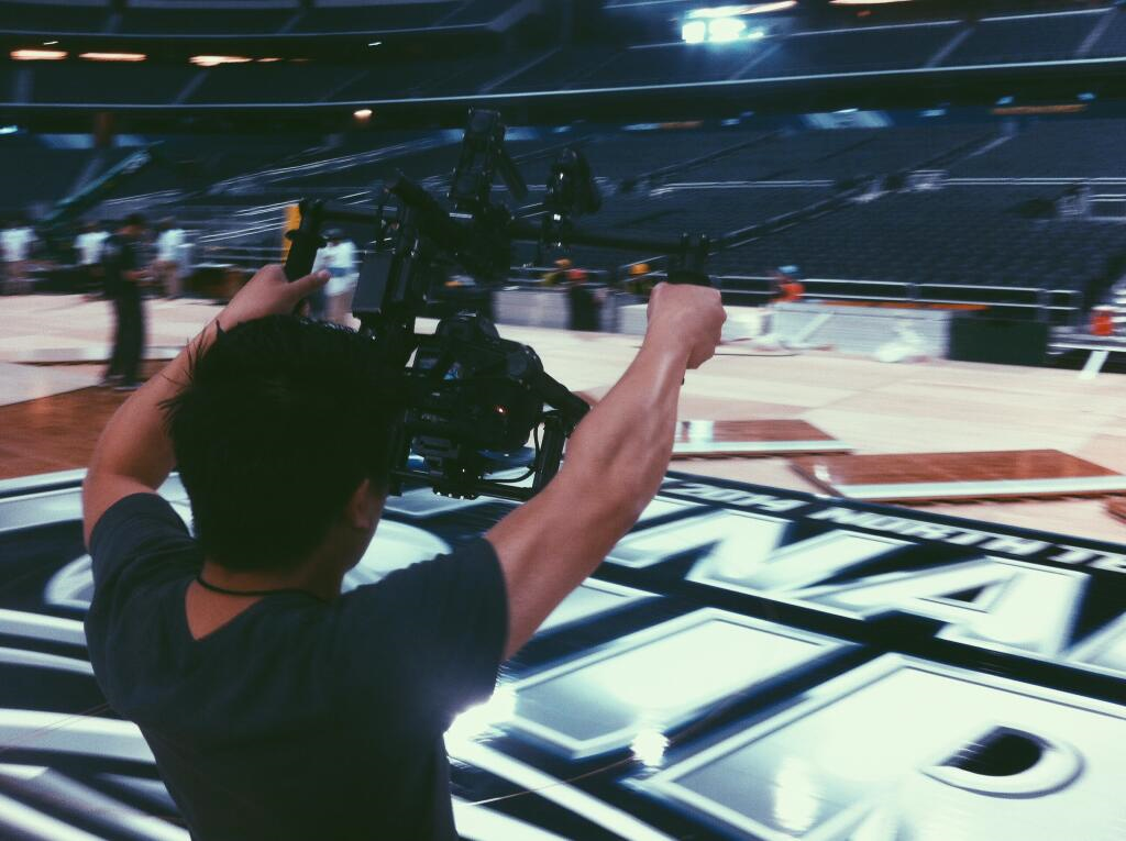 Ray lifting the MoVi proudly.