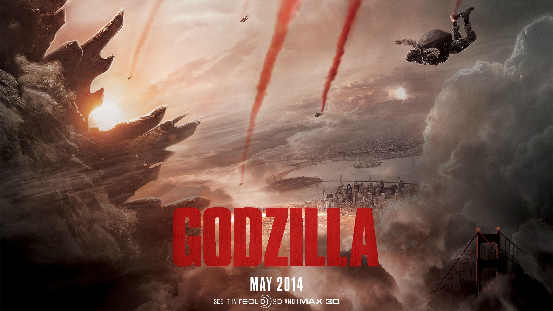 Even early teaser posters for Godzilla emphasized the single hero over the prominence of the monster and its carnage.