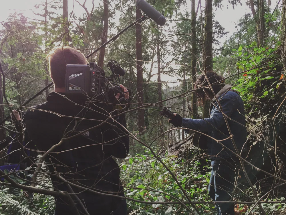 Ryan Booth filming with the Amira and Fujinon Cabrio 19-90 T2.9 .