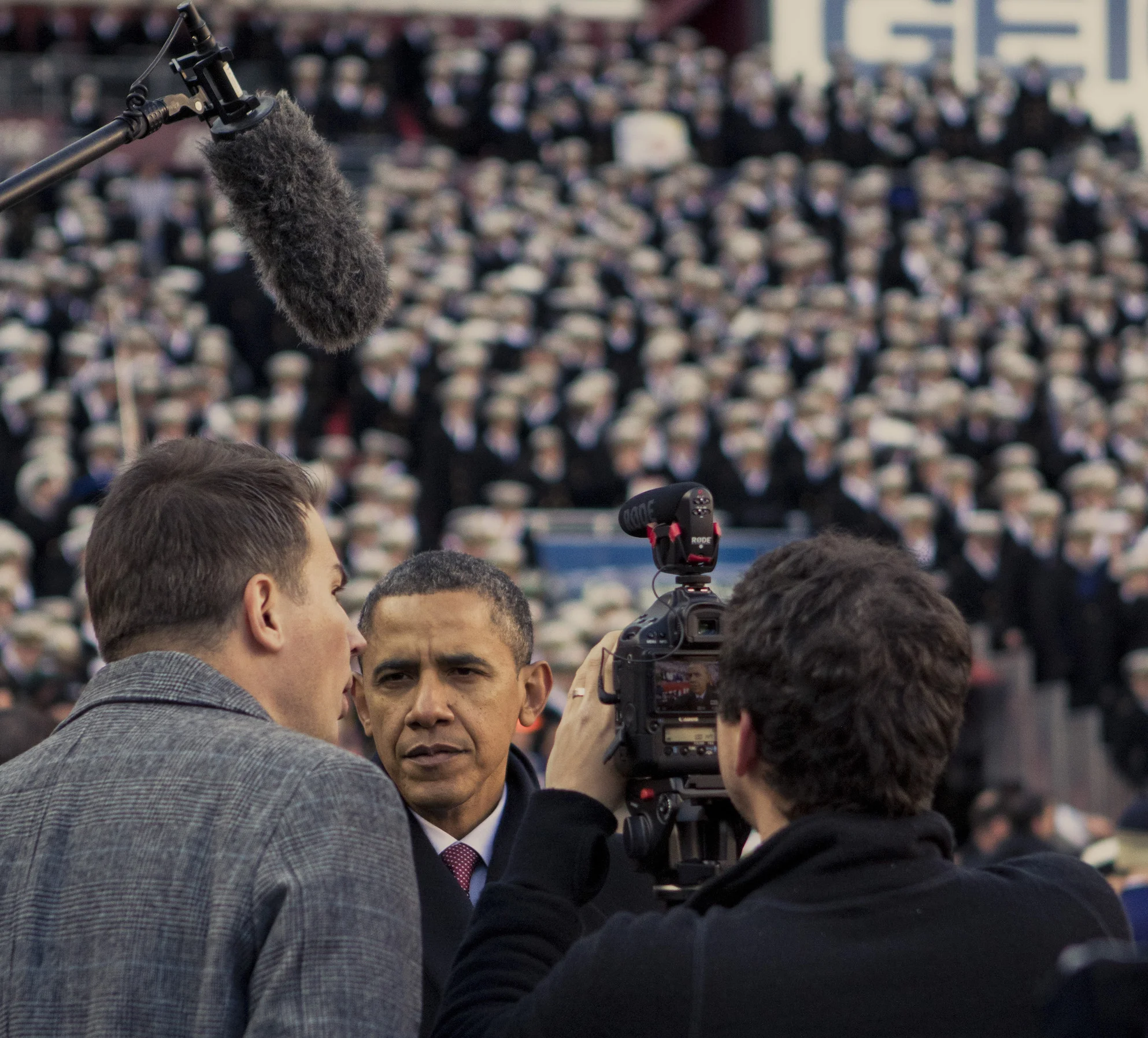 Interviewing President Obama with 30 seconds of prep and no lights was a challenge that led to growth.