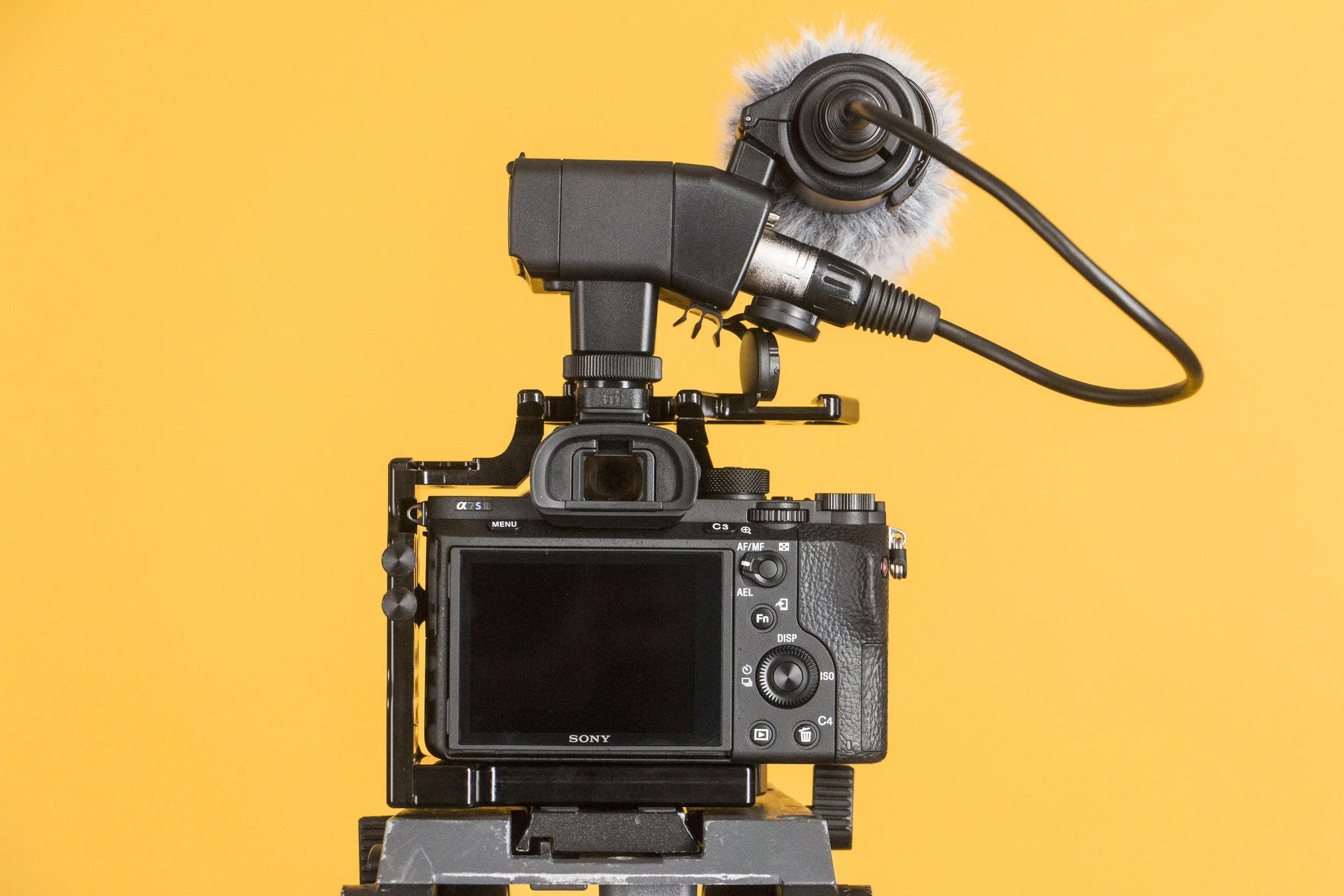The Sony XLR K2M mounts directly to a hot shoe
