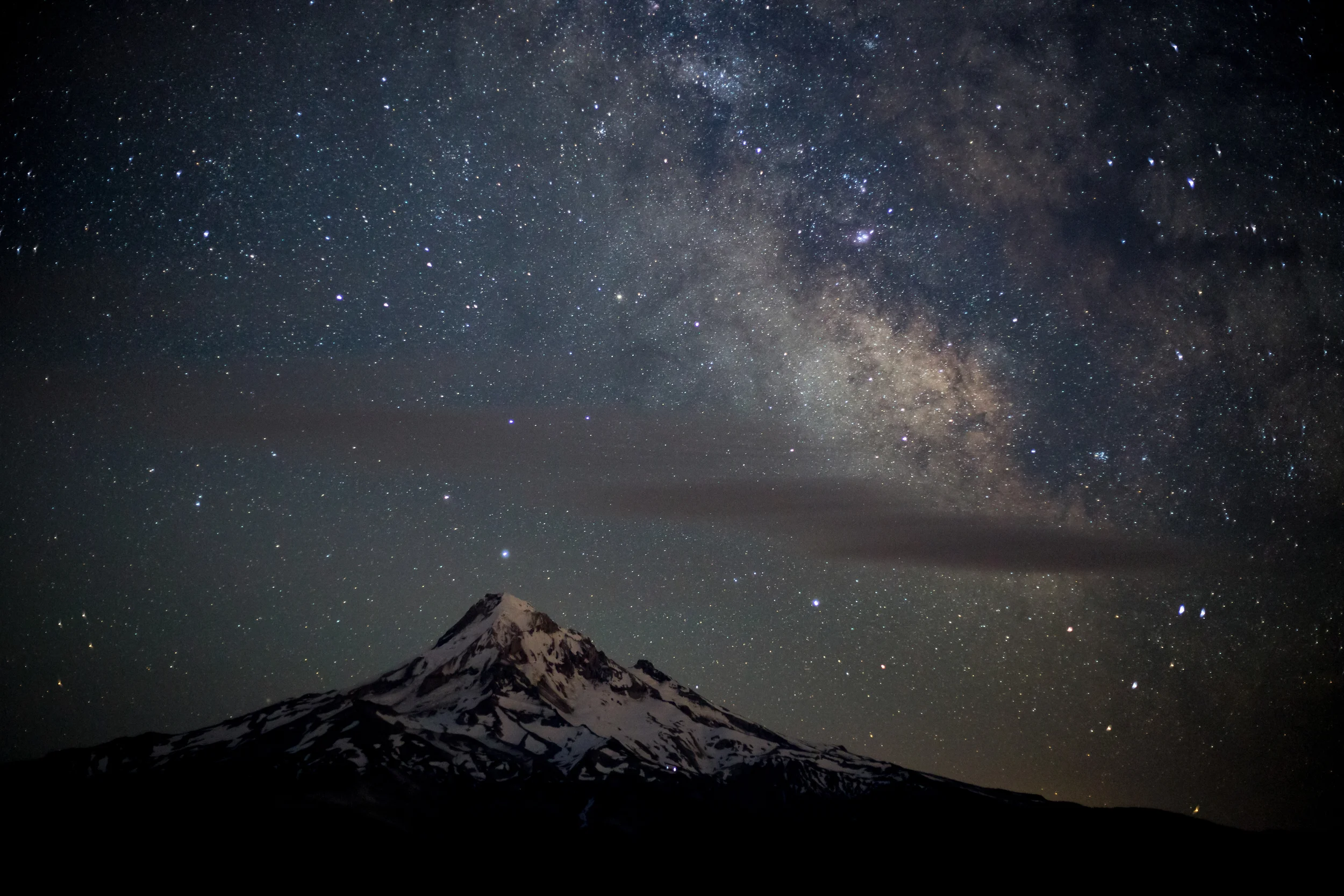 Mt. Hood at night in Oregon