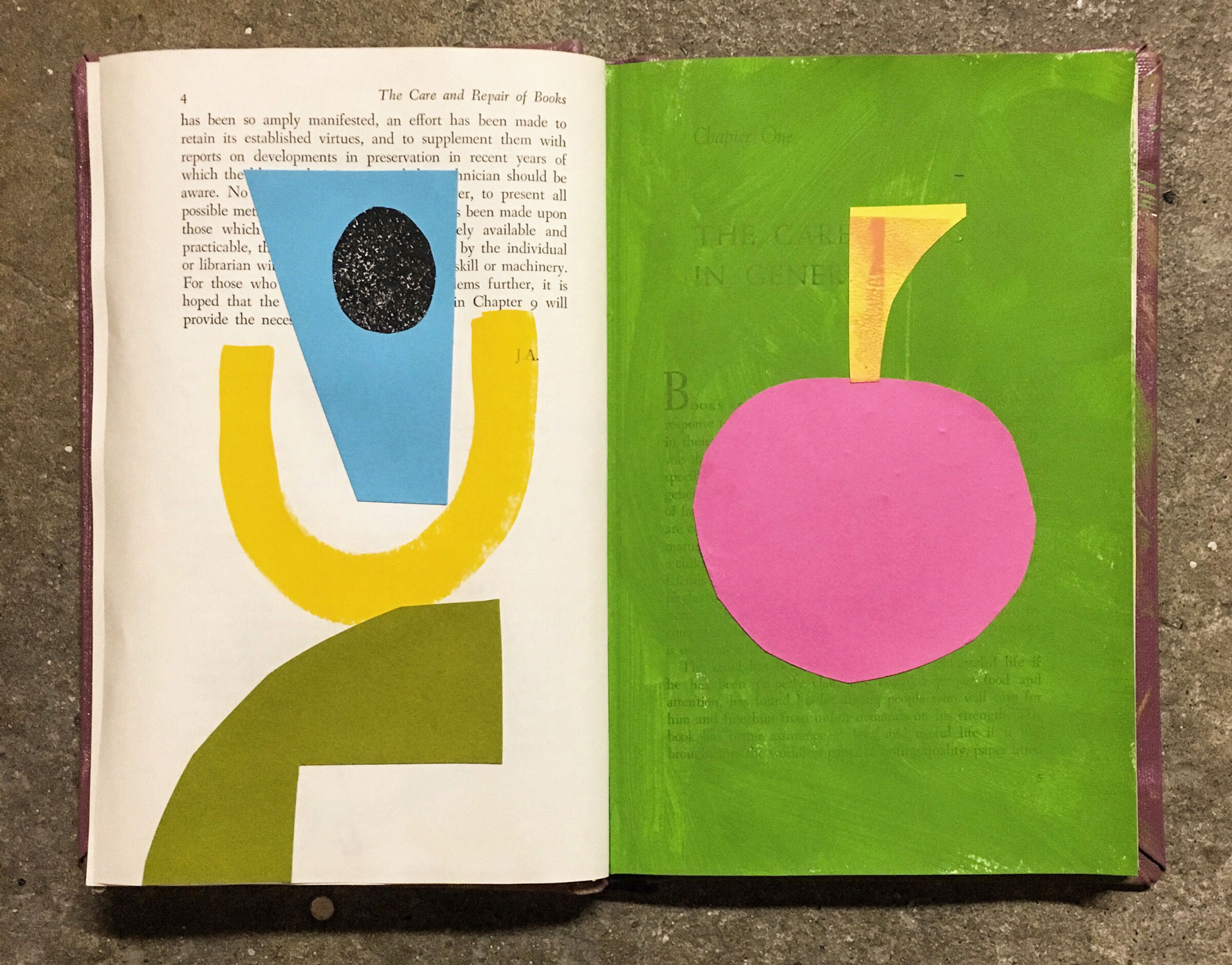 Blue Man, Pink Apple