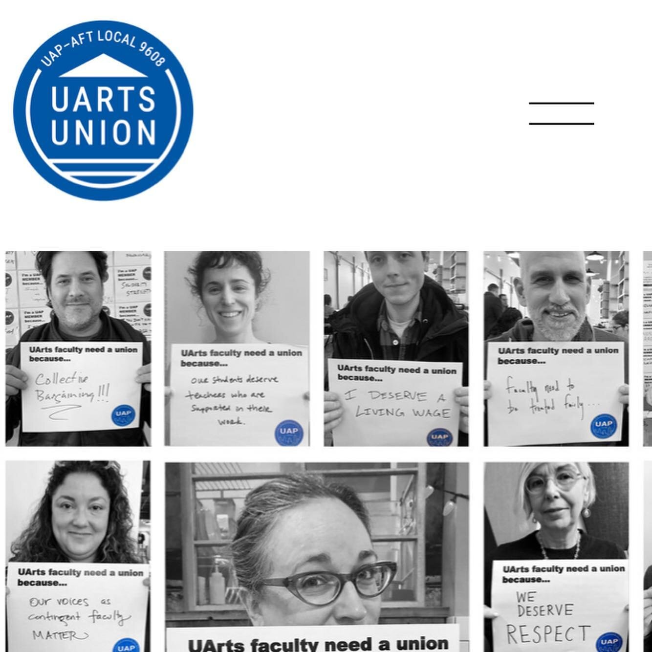 I&rsquo;ve been teaching at UArts since 2012. I love my school, the students, and my amazing colleagues. The work has been rewarding, but often fraught with the struggle to establish and maintain the conditions of our workplace. 

Go to UArtsunion.or