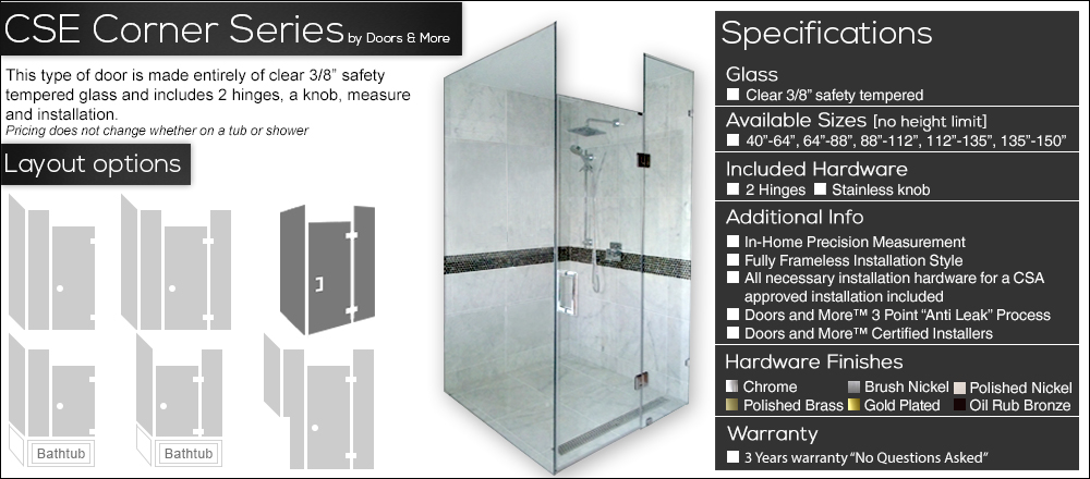 Corner Frameless Shower Doors By Doors And More Doors And More